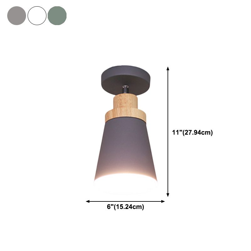 Semi Mount Lighting Modern Style Metal Semi Flush Light Fixture