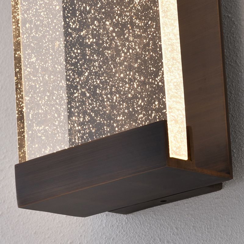 1 Licht klares kristallwandmontiertes Leuchtenmesser moderner rechteckiger Leuchtenlicht