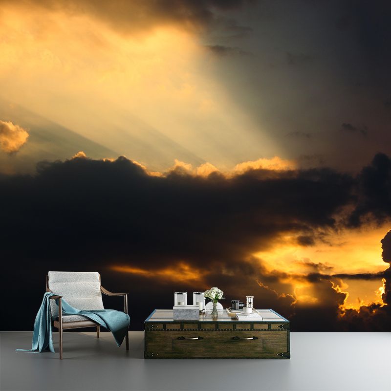 Contemporary Photography Style Sky Mural Wallpaper Mildew Resistant for Home