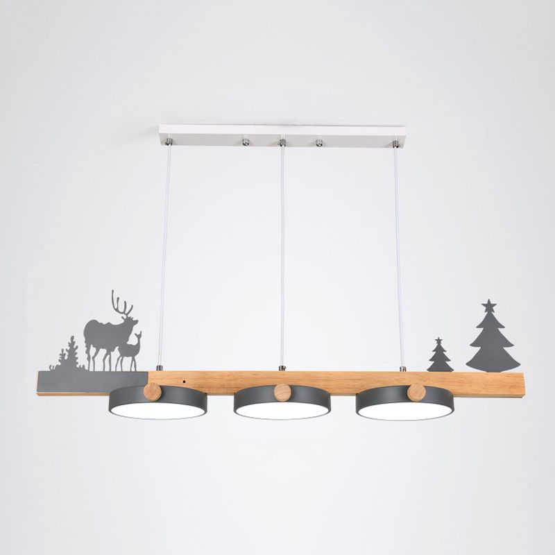Modern Island Light Colorful Metallic Hanging Lighting Fixture for Dining Room