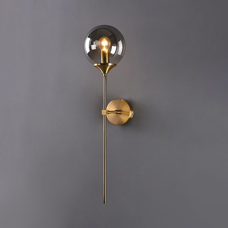 Spherical Wall Sconce Lighting Modern Style Glass 1 Light Wall Mounted Light