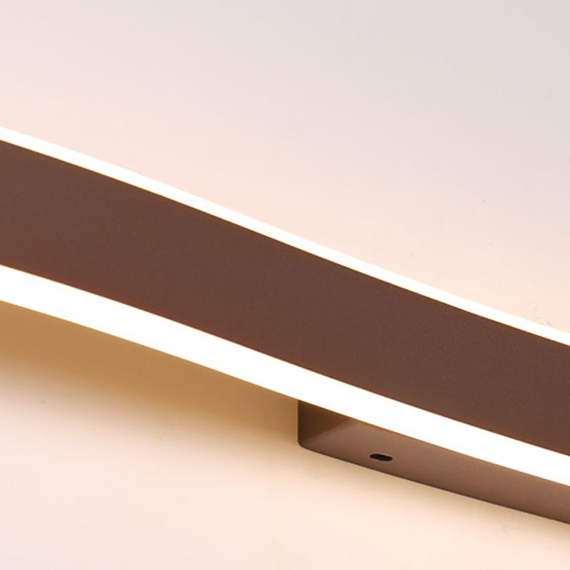 Luce a parete a forma lineare Metal in stile moderno 1 luce di applique per doccia