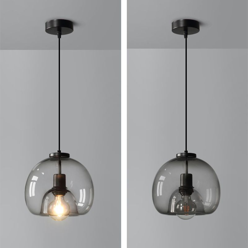 1 luminaire d'éclairage pendentif en verre léger moderne.