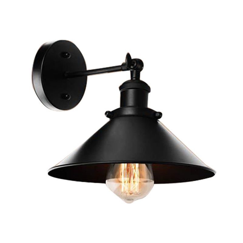 Industrial Metallic Wall Light Fixture with 1 Light for Bedroom Living Room