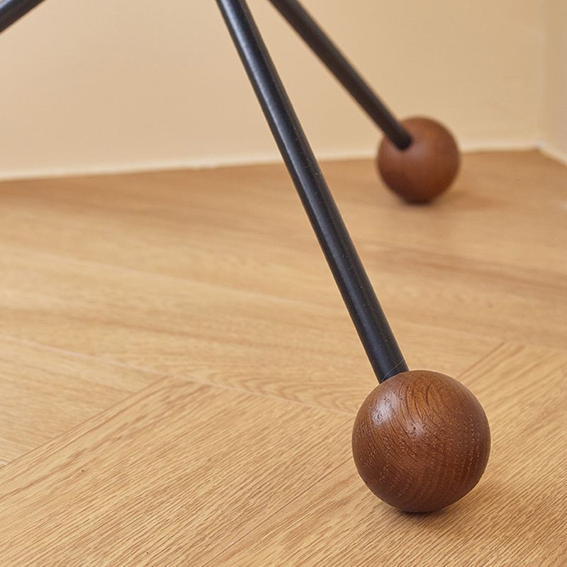 Scandinavian Solid Wood Round End Table Cross Legs Side Table