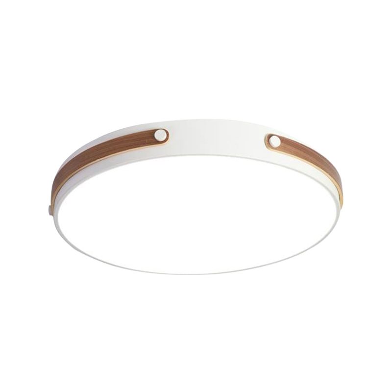 Cirkelvormige spoeling Modernistische acrylbruin/lichtbruin/roodbruine LED dicht bij plafondlamp in warm/wit licht, 16 "/21,5" breed