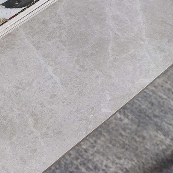 Minimalist 1/2/4/7 Pieces Furniture Stone Rectangle Dining Table Set in Gray