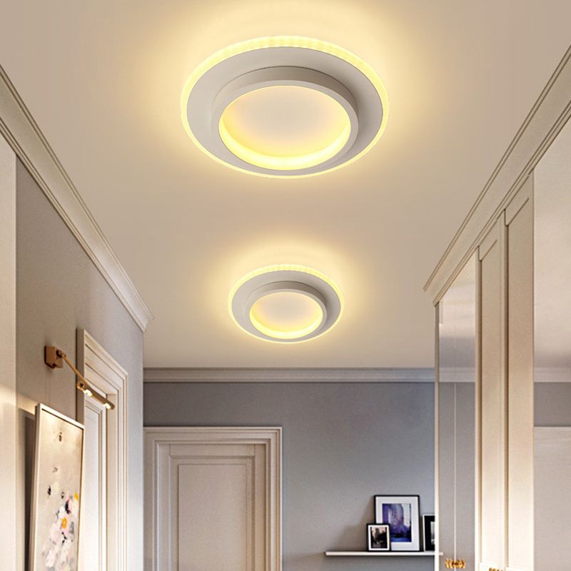 Lámpara de techo de montaje empotrado de estilo nórdico, iluminación LED de montaje empotrado con forma geométrica para dormitorio