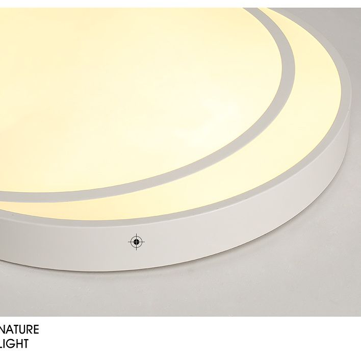Circle Acrylic Flush Mounted Ceiling Light Minimalistic LED White Flushmount Ceiling Lamp