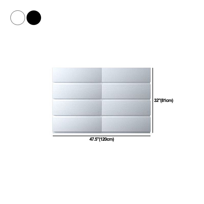 White / Black Storage Chest 16" W Vertical Lingerie Chest for Bedroom