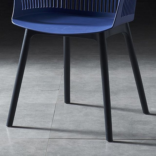Silla escandinava de plástico para comedor, cocina, sillón con respaldo de listones