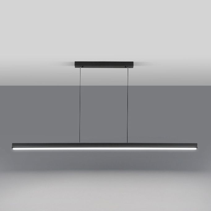 Simplicité Contemporary Island Light Acrylique Long Strip Prowing Lampe pour salle à manger