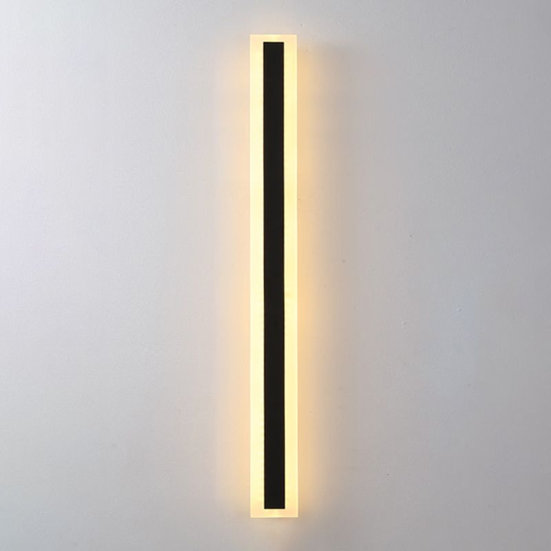 Metall Linearer Schatten Wandleuchten Moderner Stil ein leichtem Lichtmontage Licht in Schwarz
