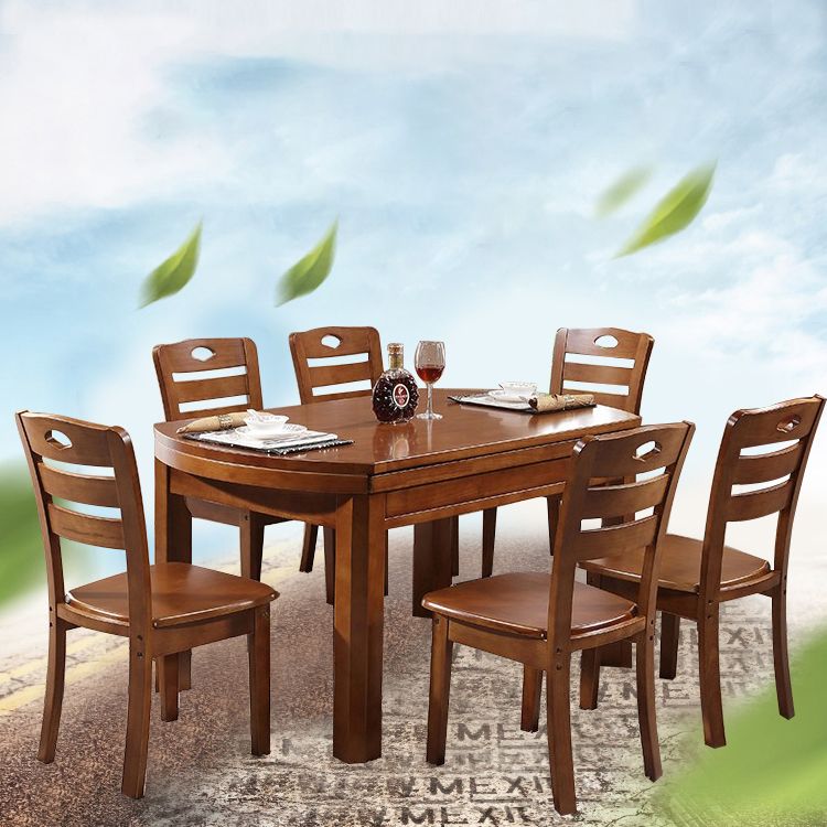 Rectangle Solid Wood Dining Table Butterfly Leaf Dining Table for Kitc