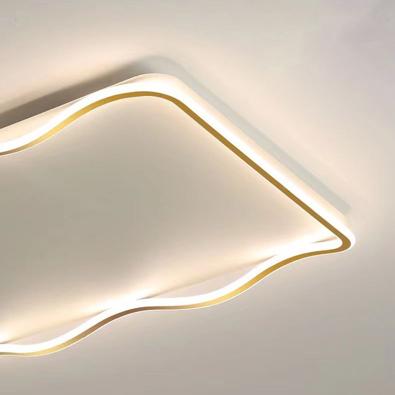 Plafonnier LED en forme de géométrie, en acrylique moderne, 2 lumières, montage encastré pour le salon