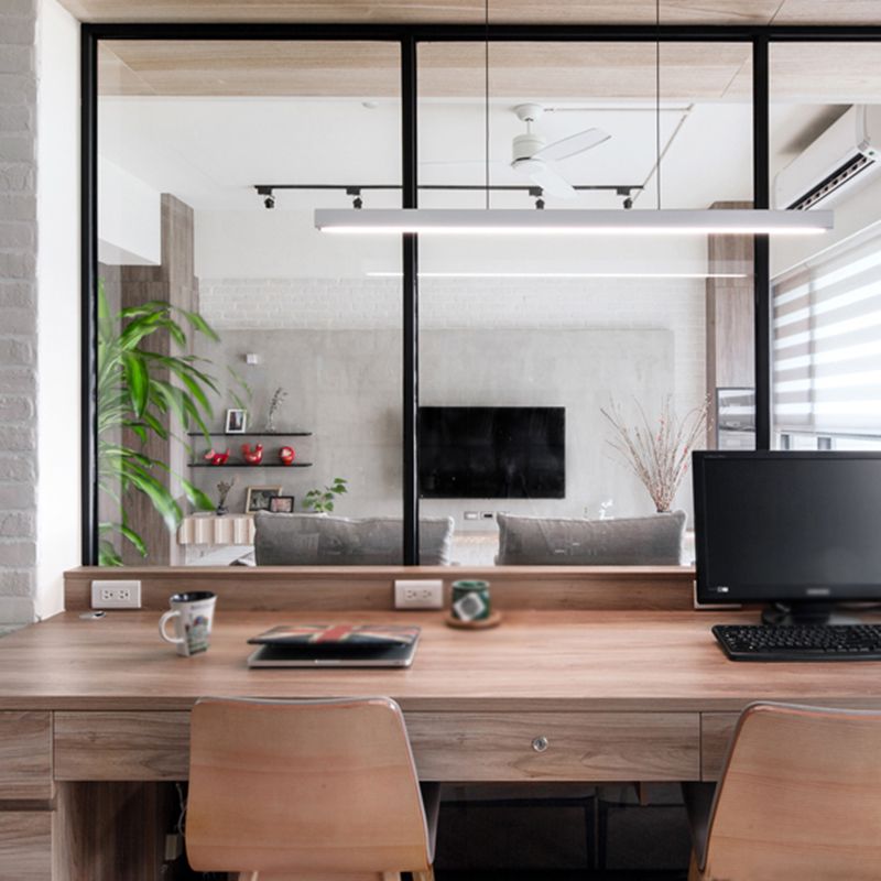 Nordic Modern Island Light LED Long Linear Pendant Lamp pour salle à manger