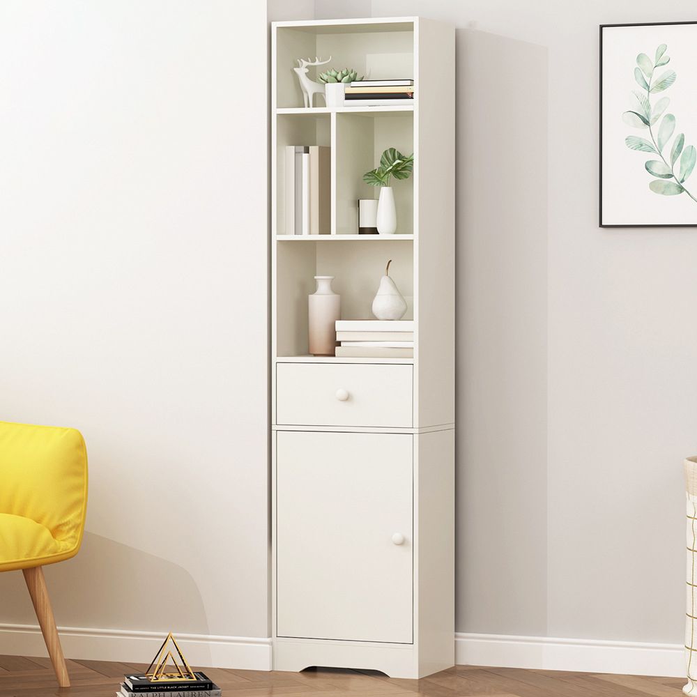 Closed Wooden Bookshelf Modern Home Living Room Study Corner Bookcase