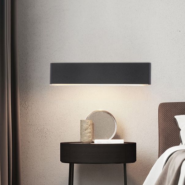 Lámpara de pared giratoria de LED creativo moderno apliques de pared rectangular de aluminio con sombra acrílica