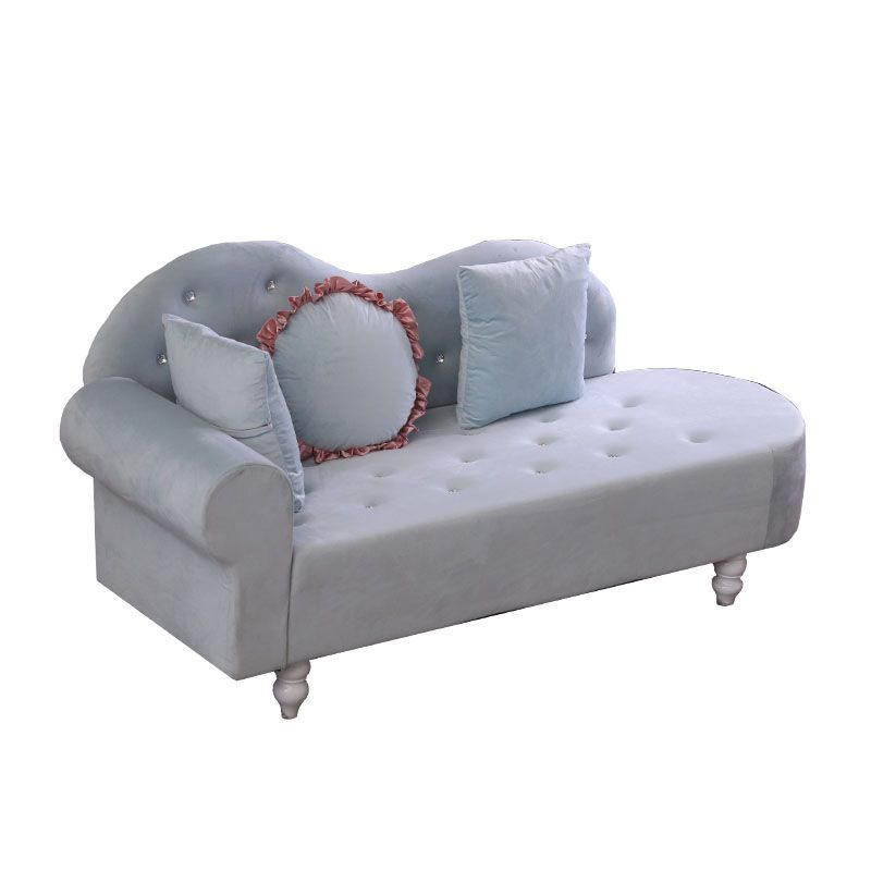 French Country Upholstered Chaise Lounge Couch Velvet Chaise Lounge