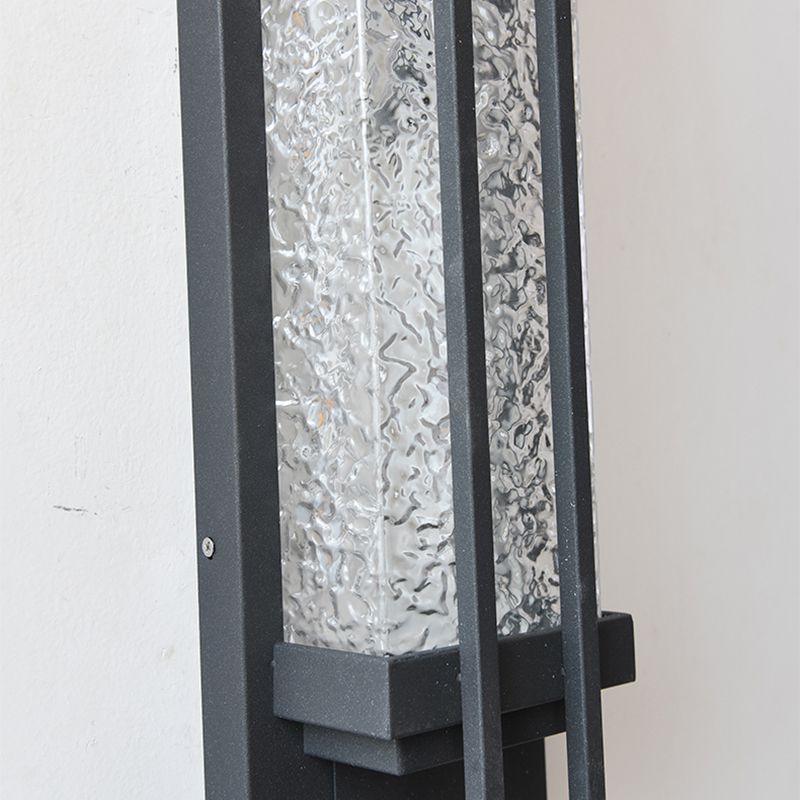 Contemporary Wall Sconce Black Outdoor Wall Light Fixture for Courtyard