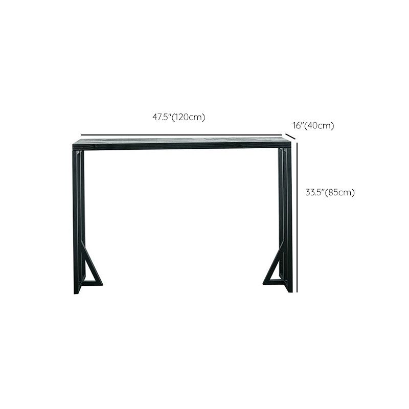 Industrial Table and Stool 1/4 Pieces Solid Wood Pub Table Set