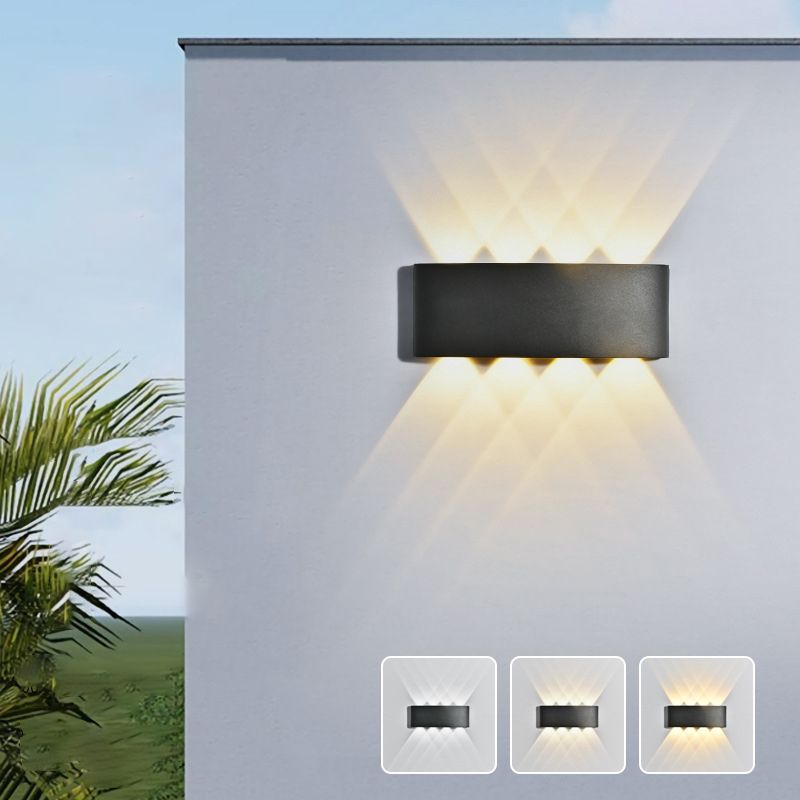 Moderner minimalistischer Stil nach oben und unten LED Wandleuchten Metallleuchten für Außenwand