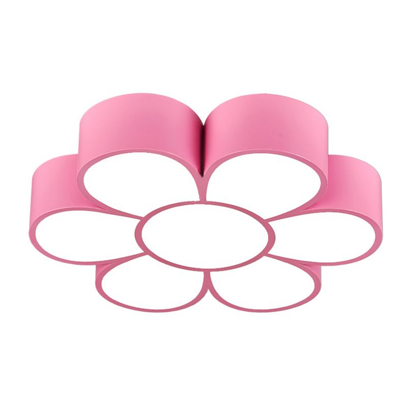 Floral Kindergarten Flush Light Acrylique Minimaliste LED Flush Ceiling Light Fixture