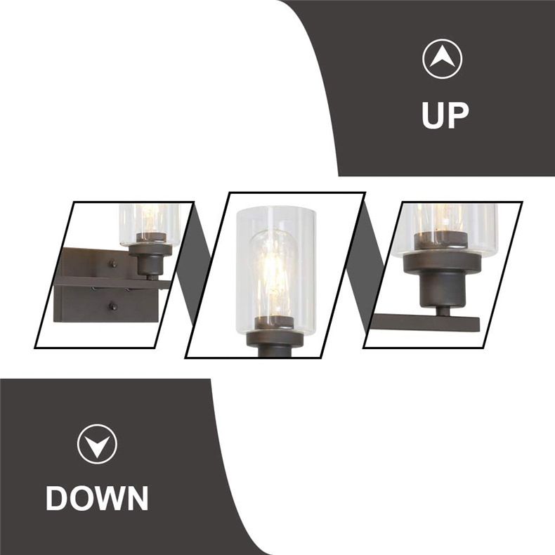 Cilindro vanità luci specchio in stile industriale americano Vanity Light