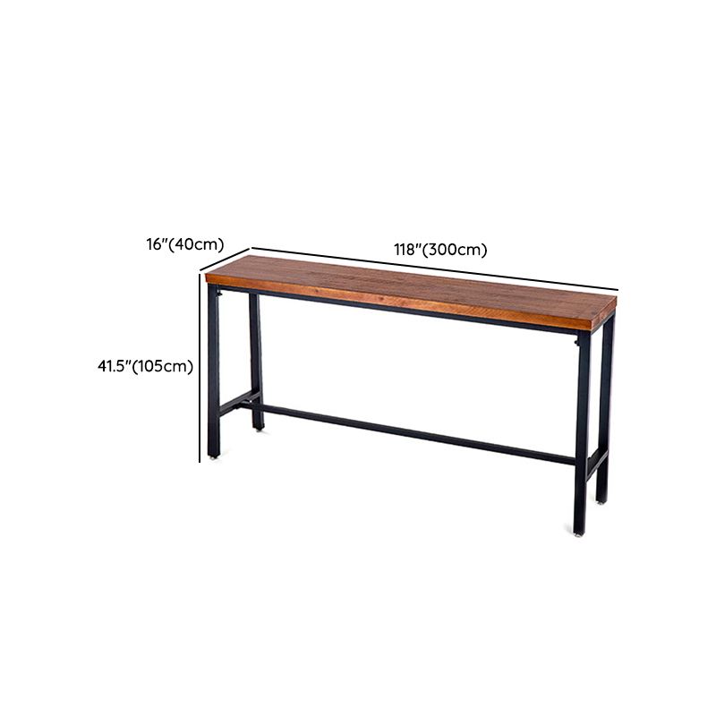 Industrial Bar Table Set 1/4/7/9 Pieces Solid Wood Pub Table Set for Indoor