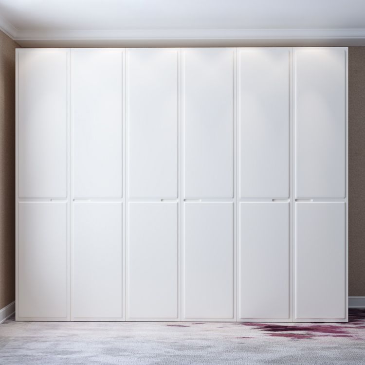 Engineered Wood Wardrobe Cabinet with Garment Rod Modern Wardrobe Closet