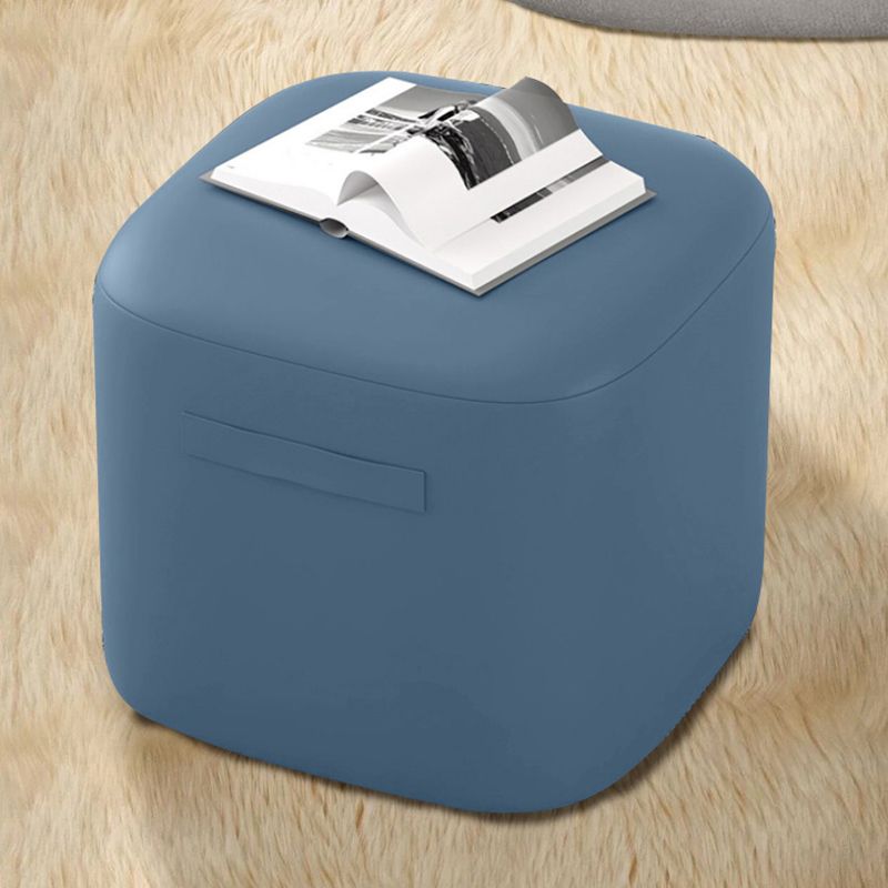 Orange Modern Pouf Square Stain Resistant Pouf for Home Decor