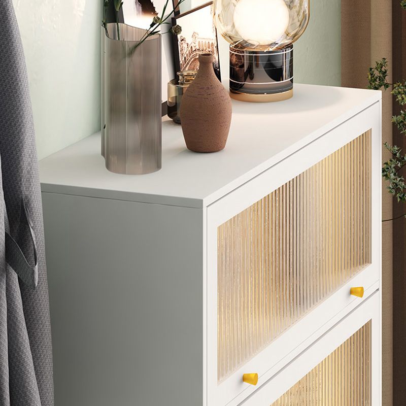 Glam Manufactured Wood Standard Bookcase Vertical Bookcase with Door and Drawers