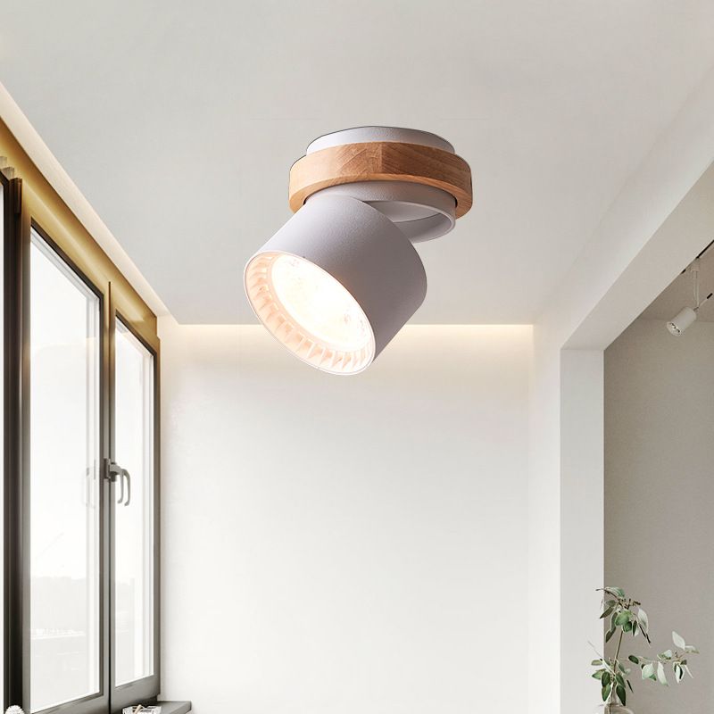 Metal Round Shaped Flush Mount Fixture Modern Style 1 Head Led Flush Light