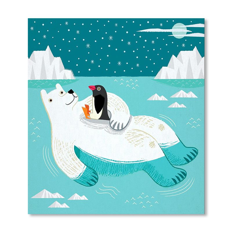Toile enveloppée d'animaux marins, décoration murale texturée pour enfants, couleur douce, pour chambre d'enfant