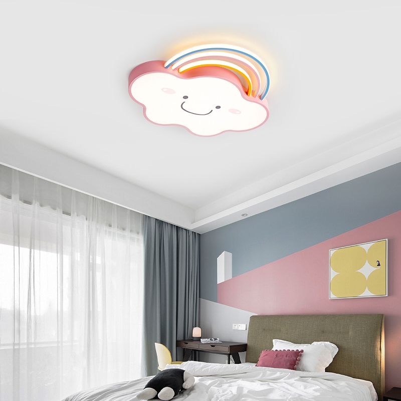 Unique Shape Ceiling Fixtures Kids Style Metal Ceiling Mounted Lights