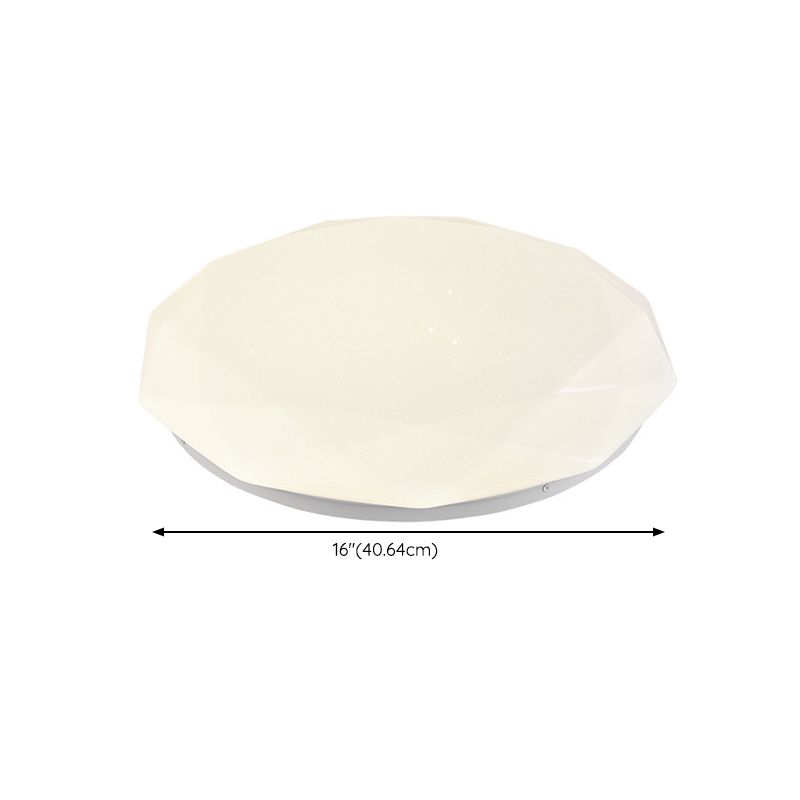 White LED Ceiling Light Modern Ceiling Mount Light with Acrylic Shade for Balcony