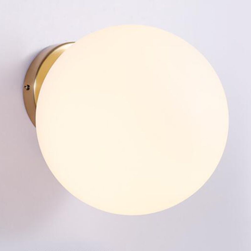 Moderne eenvoud glazen kogelwandlicht woonkamer wandlamp