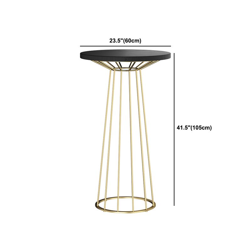 Modern Round Bar Stool and Table Set 1/2/3 Pieces Metal and Wood Pub Set