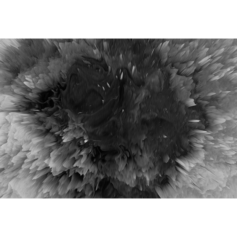 Dark Color Blowout Effect Mural Water Resistant Wall Covering for House Interior