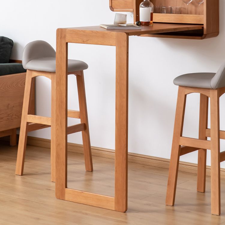 Indoor Contemporary Bar Dining Table Rectangle Cherry Wood Bar Table