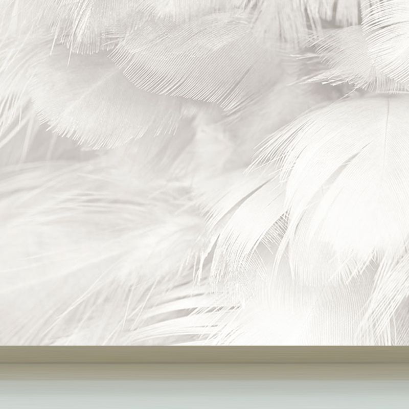 Bird Feather Mural Wallpaper Modern Decorative Kitchen Wall Art, Custom Size Available