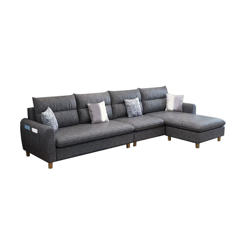 106.3" W √ó 55.9" D √ó 33.5" H High Back Square Arm Sectional with Storage