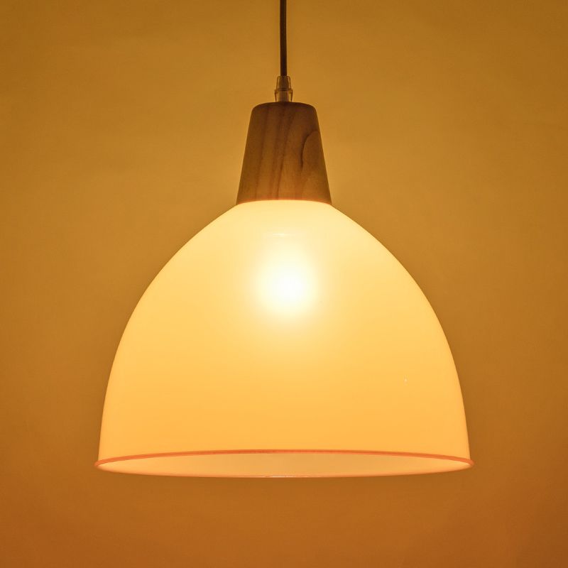 Bunte kuppelheizte helles modernes Stil Holz 1 Lichtanhänger für Esszimmer