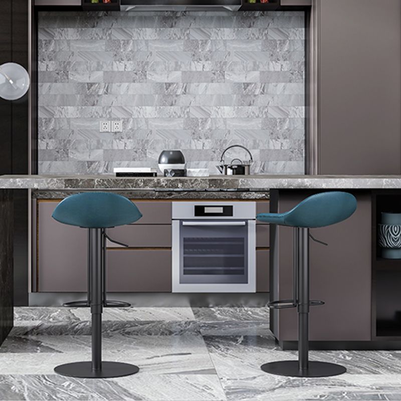 Leather Bar Stool Backless Counter Stool for Bristol with Swivel