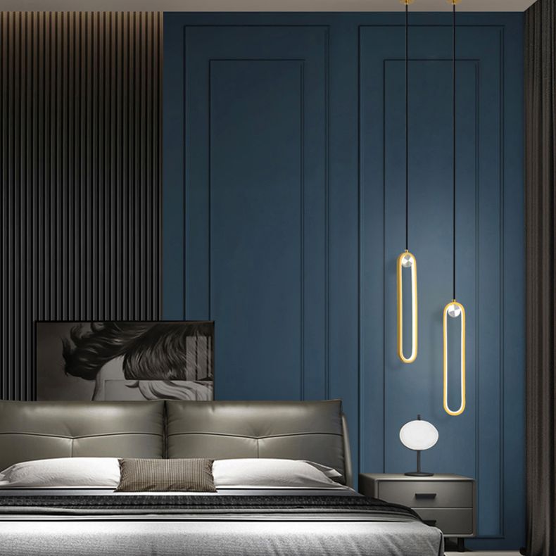 Aluminium LED Chandelier in Modern Luxury Style Wrought Iron Linear Pendant Light with Silicone Shade