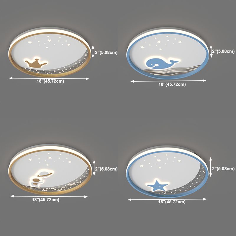 Kids Style Unique Shape Ceiling Fixtures Metal 2 Light Ceiling Mounted Lights