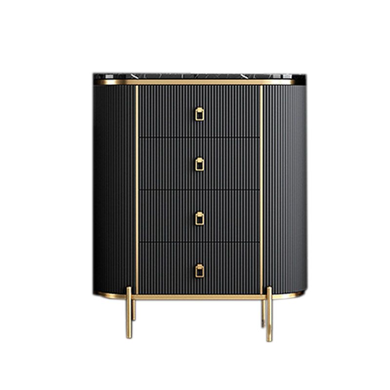 15.6-inch Width Glam Dresser Stone Storage Chest Dresser with 3/4 Drawers