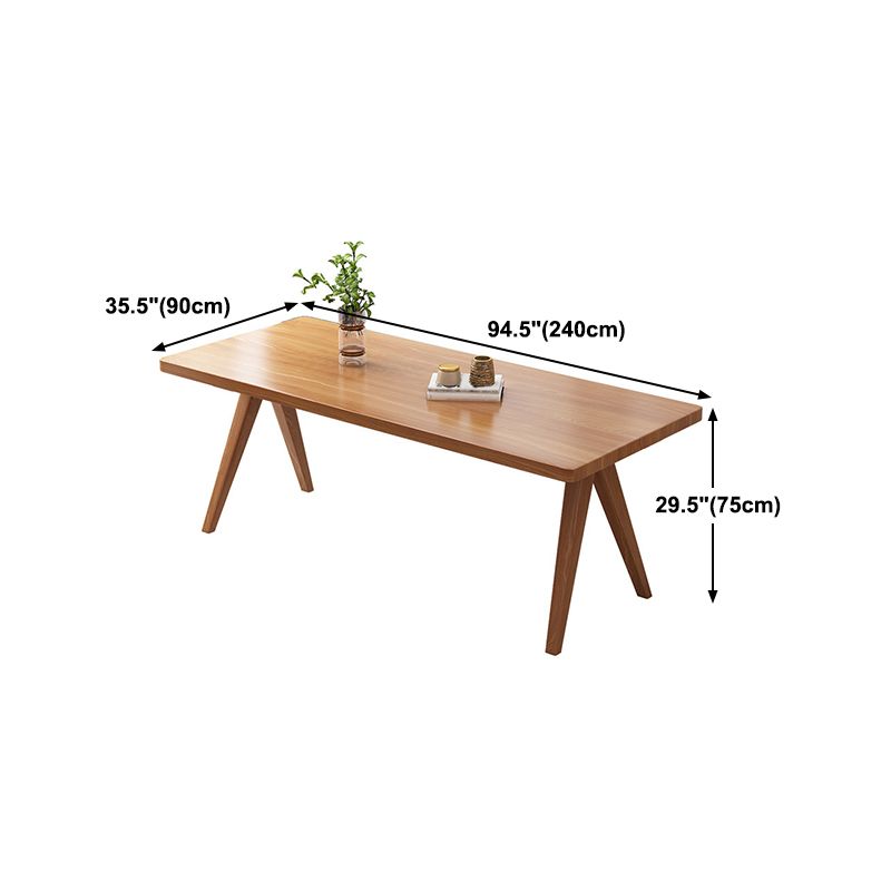 Rectangle Dining Table Pine Solid Wood Dining Table with 4 Legs for Dining Room