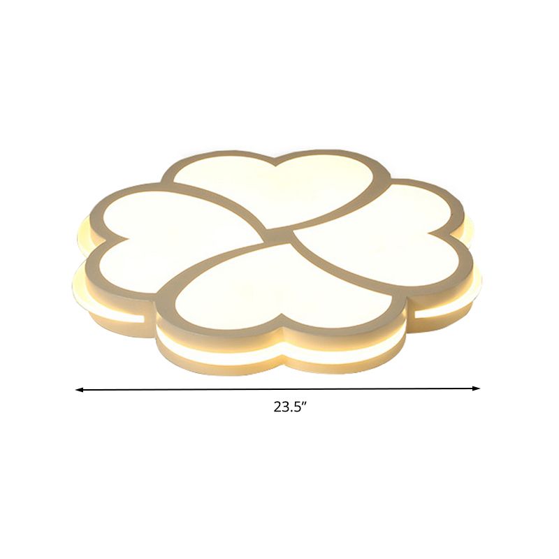 Blossom Kindergarten Flush Mount Ceiling Light Acrylic Modern LED Flush Ceiling Lights in White