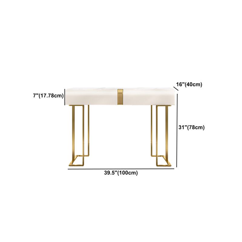 Glam Slate Top Makeup Vanity Desk Table 30.7" Tall Beige Dressing Table